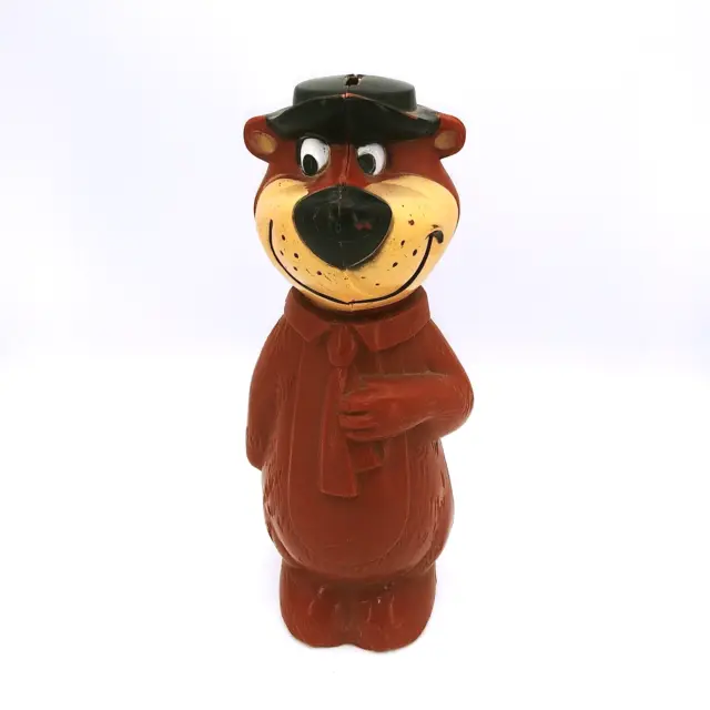 VTG Knickerbocker 60s Plastic Hanna Barbera 9.5" Figurine Yogi Bear Coin Bank