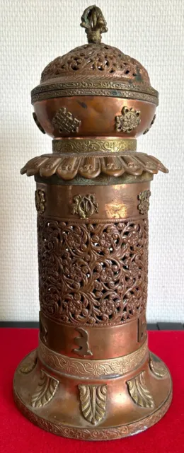Rare Tibetan Incense Burner is Copper & Bronze - Mid 20th Century