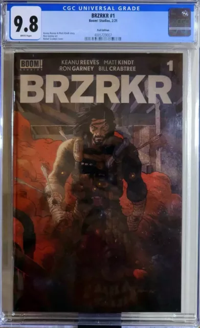 BRZRKR #1 CGC 9.8 2021 First Print Boom! Studios CVR A Keanu Reeves Foil Variant