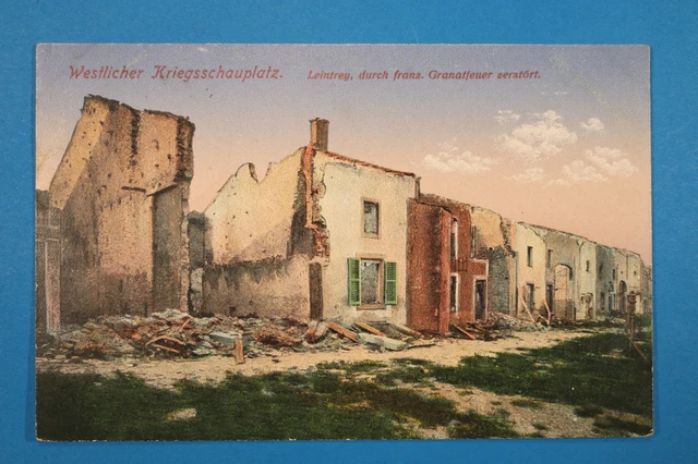 Meurthe et Moselle 54 Lorrain CP CPA Leintrey 1916 bombardement Fermes detruit +