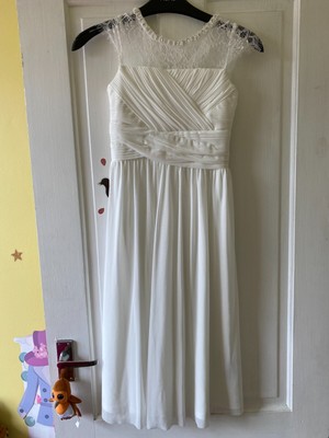 Flower Girls Lipsy Specail Occasion Maxi White Ivory Dress Wedding Bridesmaid 7