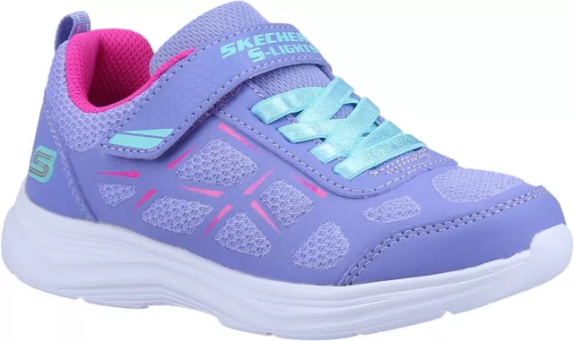 Skechers Girls Trainers Glimmer Kicks Fresh Hook and loop blue UK Size 12