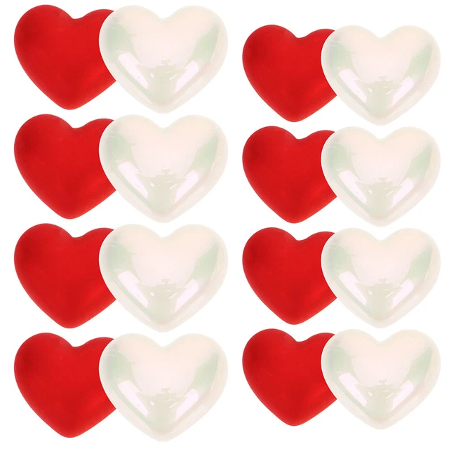 20 Pcs Heart Ponys Beads Make Bride Paper Shred Filler Floating Pearl Decor