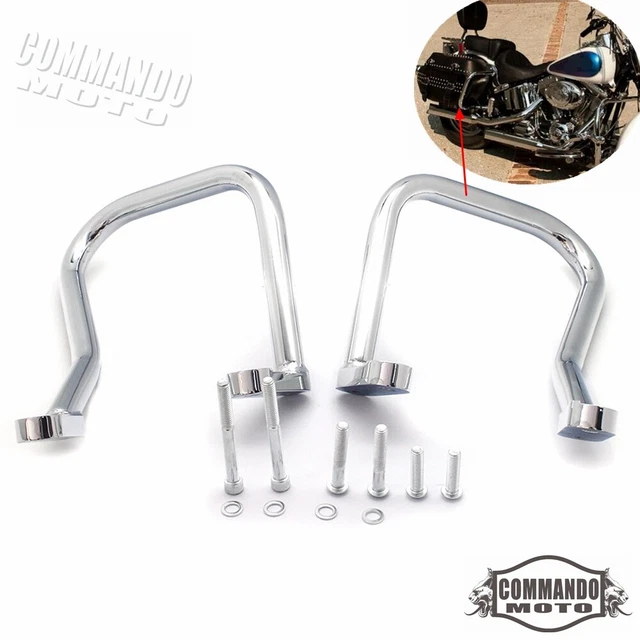 CHROME REAR SADDLEBAG Guard For HarleyDavidson Softail Heritage
