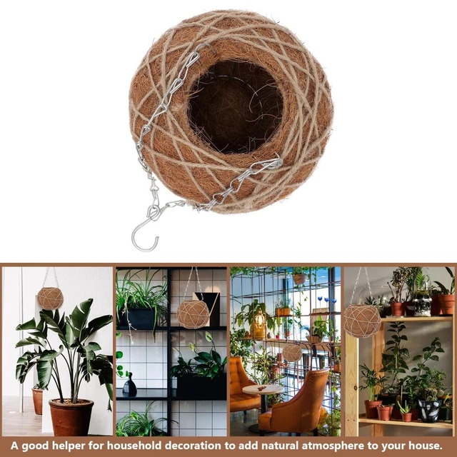 Support de panier suspendu en métal rond pour pot de fleurs à suspendre pour maison, balcon, porche, décoration, 2 pièces Support de panier suspendu en métal rond pour pot de fleurs à suspendre pour maison, balcon, porche, décoration, 2 pièces