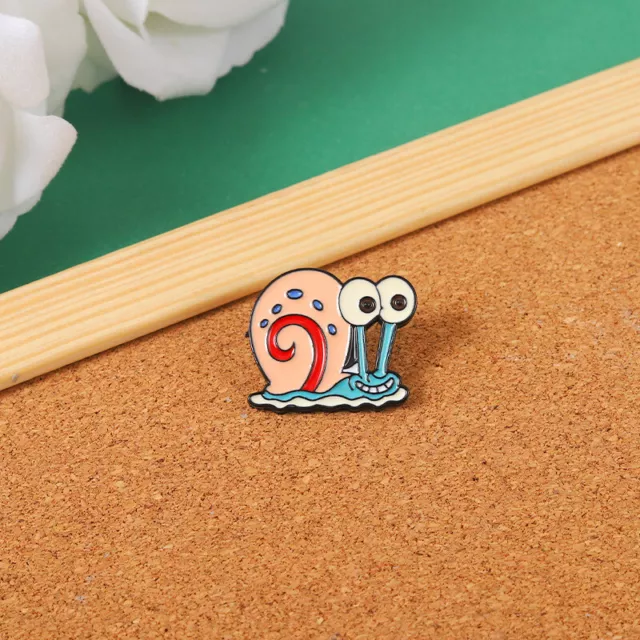 Bonito Caracol Broche Gary Pin de Solapa Esmalte Pins Insignia Joyería "