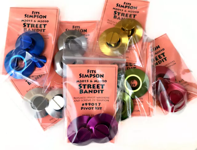 Simpson STREET BANDIT Helmet Shield Pivot Kit _Anodized Aluminum 99017 2