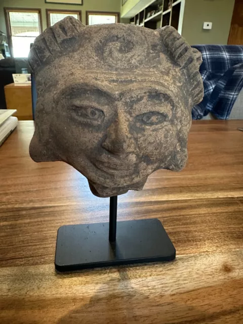 Prehistoric Pre-Columbian Vera Cruz pottery head