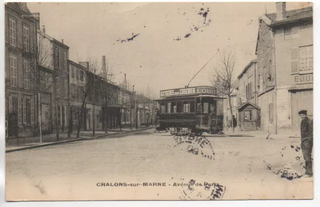 CHALONS SUR MARNE - Marne - CPA 51 - Tramway - avenue de Paris
