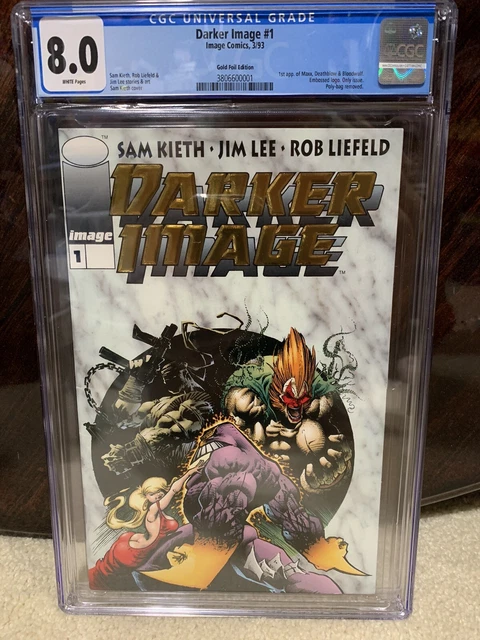 DARKER IMAGE #1 1st Maxx Deathblow Bloodwulf 1993 Lee GOLD Variant CGC 8.0