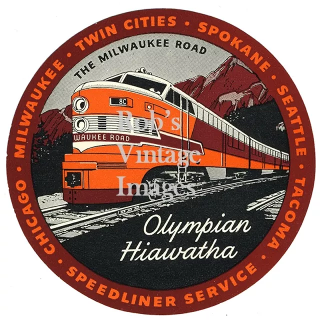 Milwaukee Road Photo Olympian Hiawatha Erie Built FM 5A train CMSP Railroad