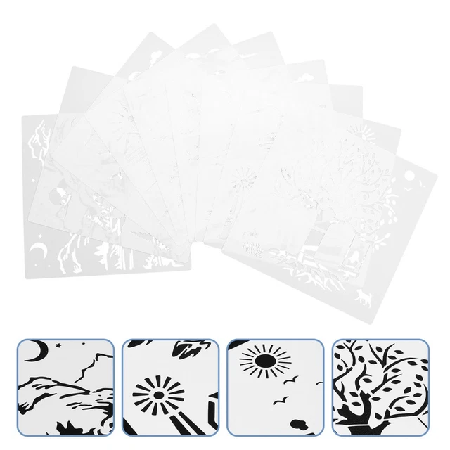 Stencil Per Pittura Geometrici - Set 16 Pezzi Riutilizzabili, Per DIY E Decorazioni - Foto 7