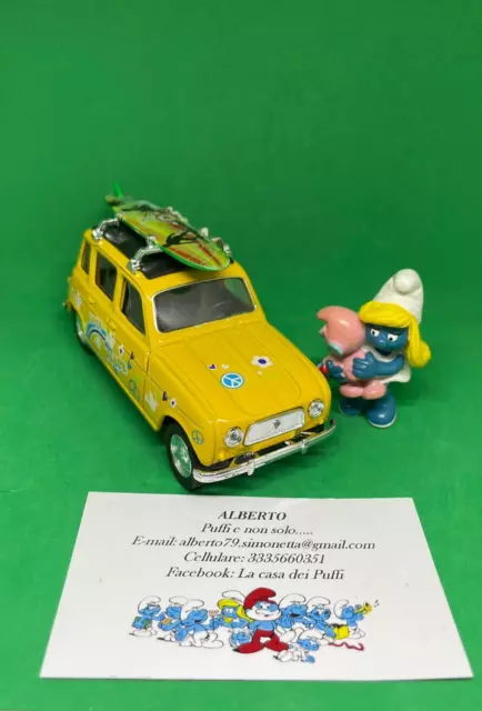 Puffi Smurfs Puffo Smurf Con Macchina Citroen Puffetta Custom