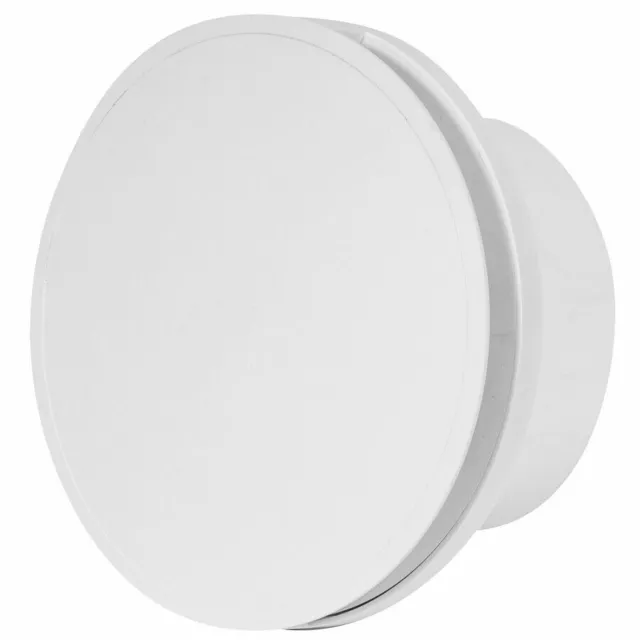 Silencioso Redondo Baño Extractor Fan 150mm/15.2cm Con Timer y Blanco Portada