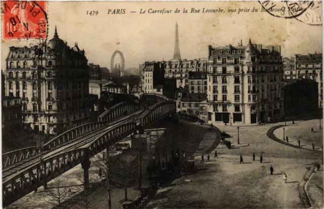 CPA Paris 15th Paris-Le Carrefour de la Rue Lecourbe, view taken (311696)