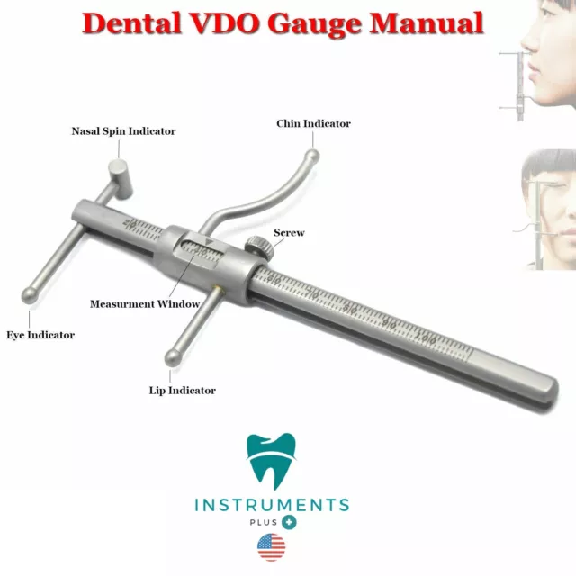 High-quality Stainless Steel Dental VDO Gauge Ruler Premium Grade Venus Gauge CE