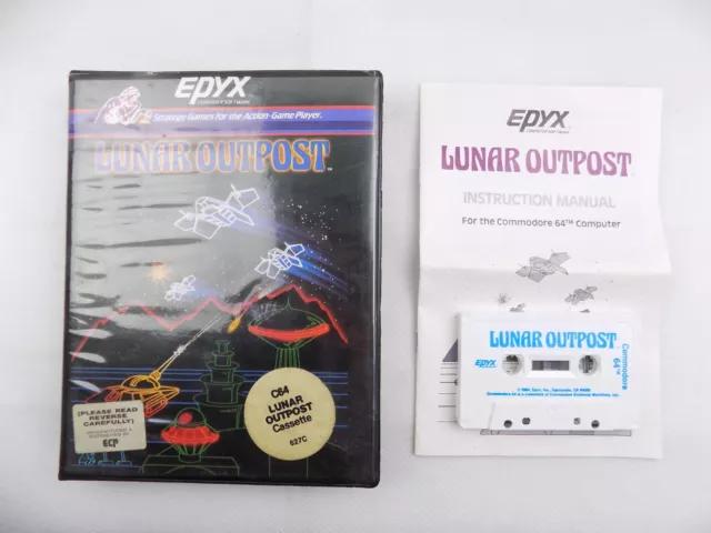 Boxed Commodore 64 C64 Lunar Outpost Game Cassette