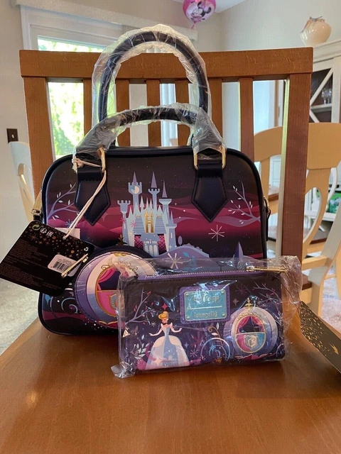 Loungefly Disney Cinderella Castle Series Chain Strap Crossbody Bag + Wallet