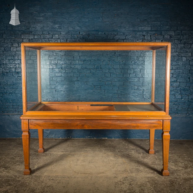 DISPLAY CASE, Large Glazed Victorian Museum Showcase in Teak