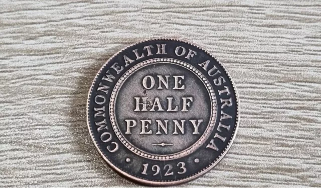 Australian 1923 One Half Penny KGV Collectors Filler Coin Token Minelab Garrett