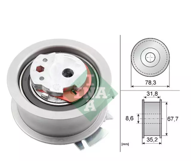 Poulie Courroie Crantée INA pour Audi Chrysler Dodge Mitsubishi Seat Skoda Jeep