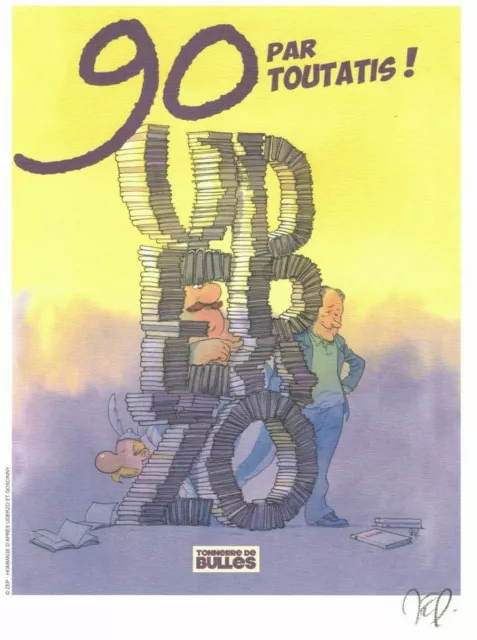 ex-libris hommage UDERZO pour ses 90 ans réalisé et signé par ZEP