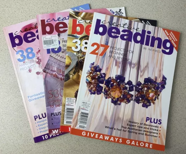 Creative Beading Magazines x 4 Jewellery Projects Profiles Features Craft Hobby