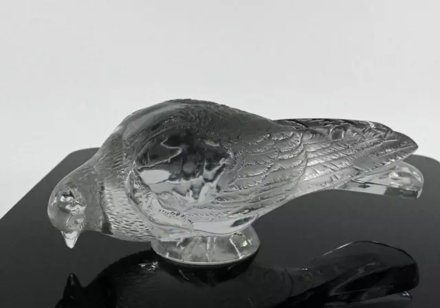 Lalique signierte Glas-Statuette um 1947  'PIGEON VERVIERS' Originaltitel 2