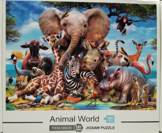Animal world 1000 Piece Jigsaw Puzzle, Toys & Games, Brand New. Adults teens fun