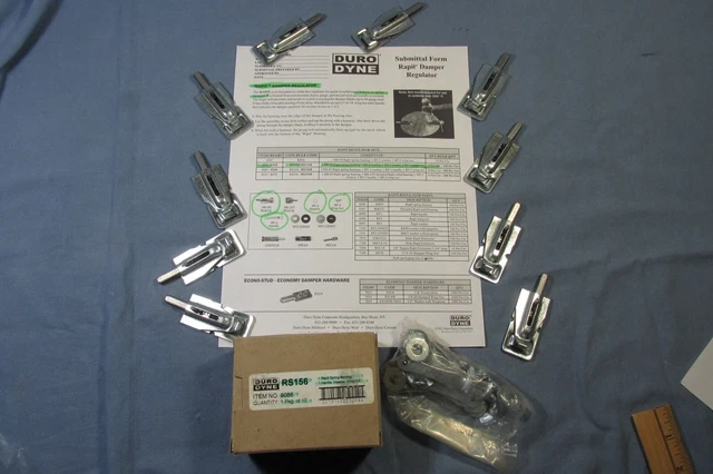 LOT of 10 SETS Duro Dyne 8086 Rapit Damper REGULATORS HVAC Balance or Splitter