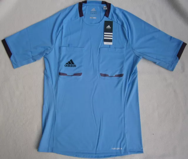 Adidas Schiedsrichter Referee Trikot 2012 blau kurzarm UEFA FIFA DFB NEU!!!