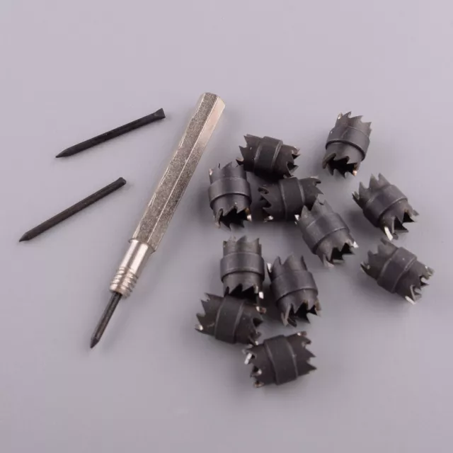 13pc 3/8" Double Sided Rotary Spot Weld Cutter Remover Drill Bit Cut Weld Kit