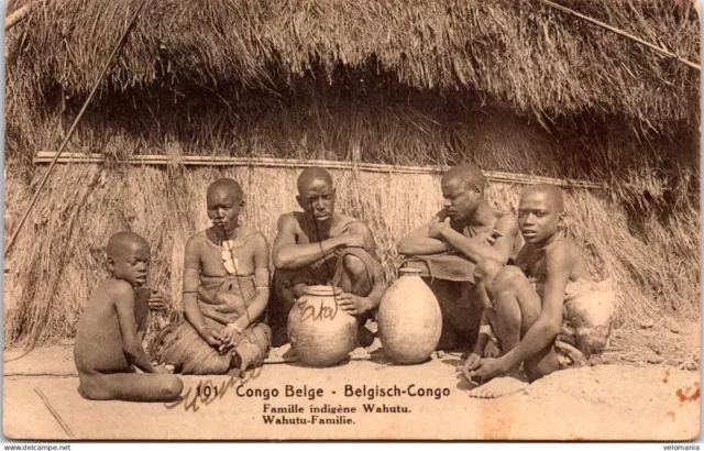 S12592 cpa Congo Belge - Famille indigène Wahutu