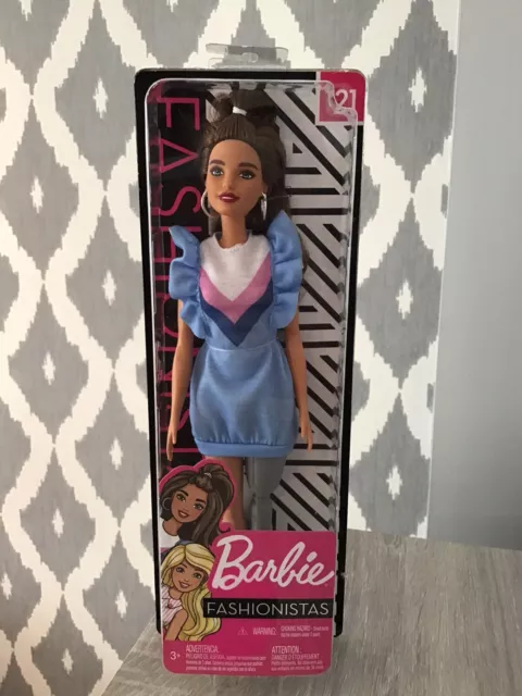 Barbie Fashionistas Doll Brunette With Prosthetic Leg Sweater Dress Mattel
