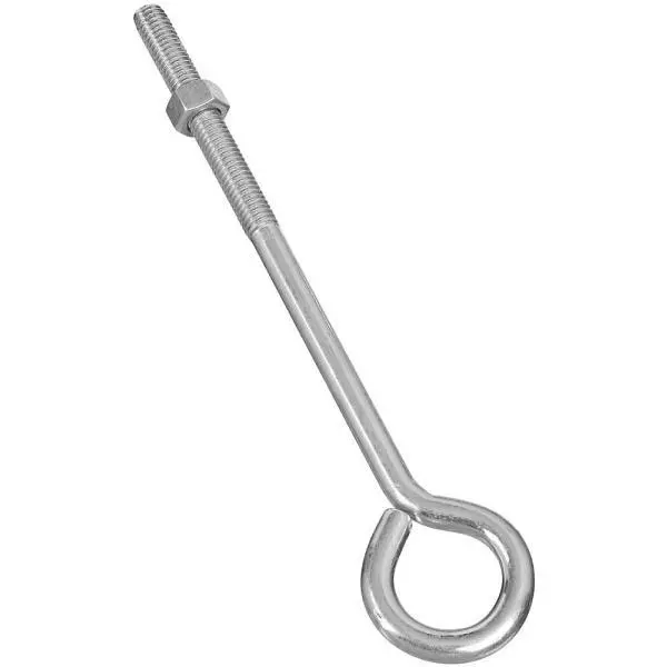 100 Pk Steel Zinc Plated 3/8" X 8" X 1" Dia Eye National Eye Bolt W/Nut N221291