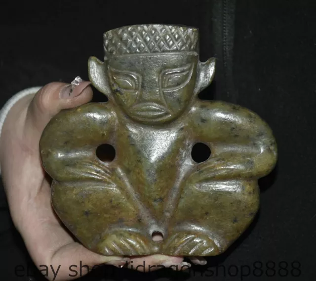 4.8 "Chine redshan culture jade sculpture soleil Dieu statue du soleil