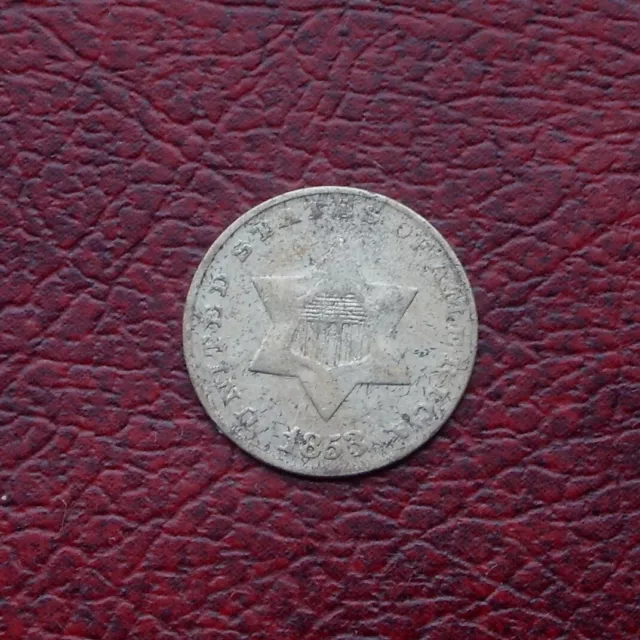 USA 1853 silver 3 cents USA 1853 silver 3 cents