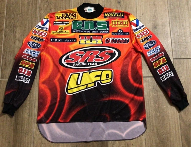 Rare Vtg UFO team SRS L motocross Jersey vintage Mx RARE maglia epoca no AXO FOX