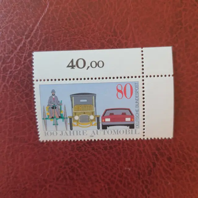 Briefmarke Bund BRD 1986, Michel 1268, 100 Jahre Auto, postfrisch
