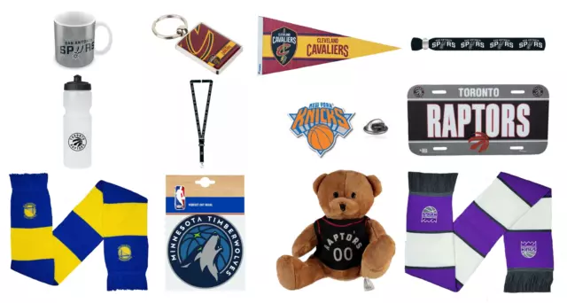 NBA Basketball Gift Set Fanatics Team Present Keyring Badge Scarf Jersey - New