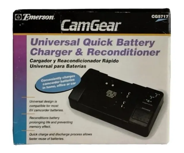 Emerson CamGear Universal Quick Battery Charger & Reconditioner Model CG 5717