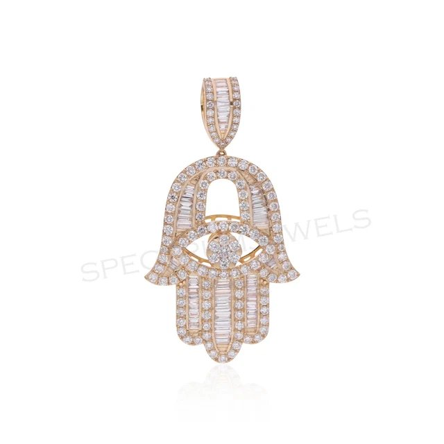 Bracelet Tennis En Or 14K Avec Diamants Ronds 0,35 Carats - Unisexe, Protection œil Maléfique - Taille Ajustable