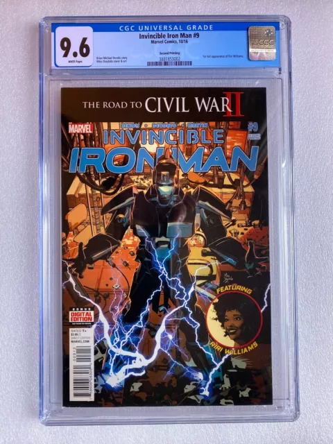 Invincible Iron Man #9 2Nd Print Cgc 9.6 1St App Riri Williams/Ironheart Mcu