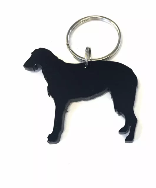 Scottish Deerhound Dog Keyring Keychain Bag Charm Gift With Gift Bag