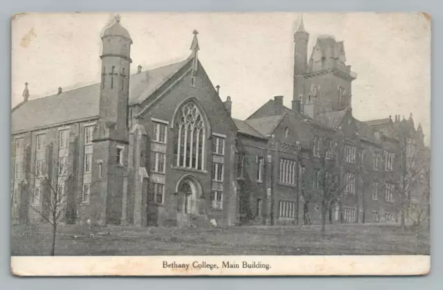 Bethany College ~ Antique West Virginia Brooke County WV Postcard 1912