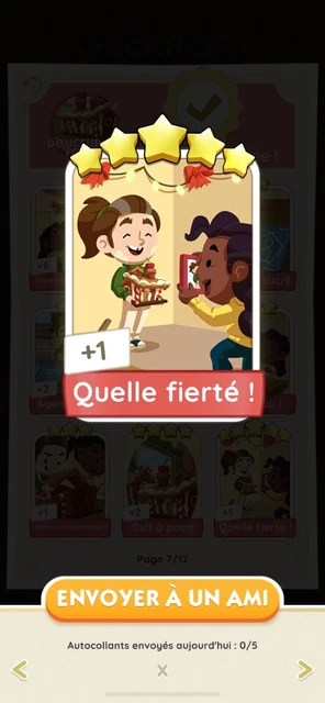 Carte Monopoly Go 5 Étoiles 🌟 Quelle fierté !