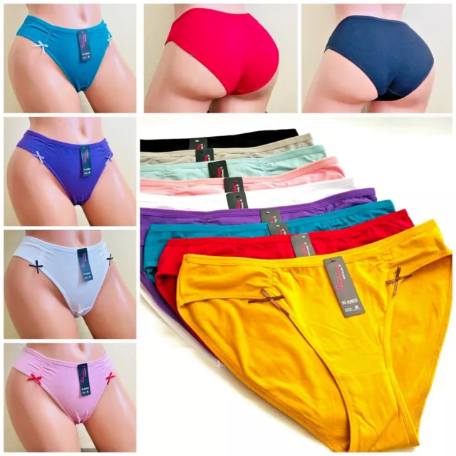 6-12 WOMEN'S LONG LEG Bikini cheeky 95% COTTON UNDERWEAR Panties Undies 022  S-XL $14.95 - PicClick