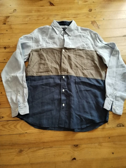 Chemise Eden Park Arlequin Rose Et Bleu - Taille 3XL - Manches Longues - Décontractée
