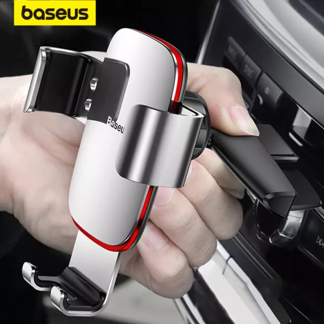 Baseus Metal Gravity Car Phone Holder 360° CD Slot Mount Clip for iPhone Samsung