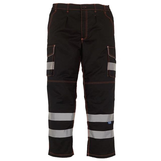 Yoko - Pantaloni in Policotone con Bande Riflettenti - Uomo (Confezione (RW6887)